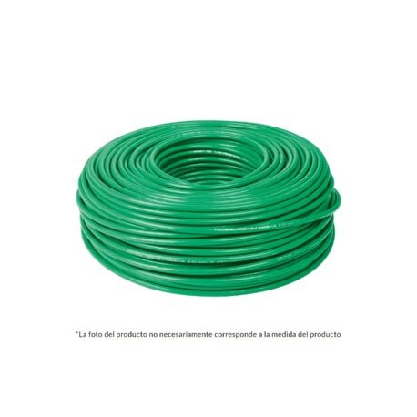 Cable THHW-LS, 10 AWG, color verde rollo 100 m